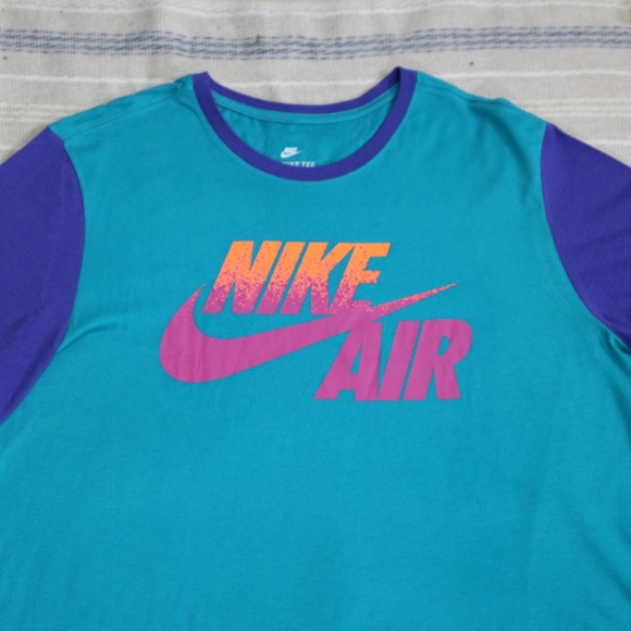 Nike Other - NIKE AIR 90s Style Swoosh Color Block Tee NWOT